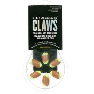 2 Sinful Colors Boss Up Claws, Press On Nails with Trendy Nail Art Designs,